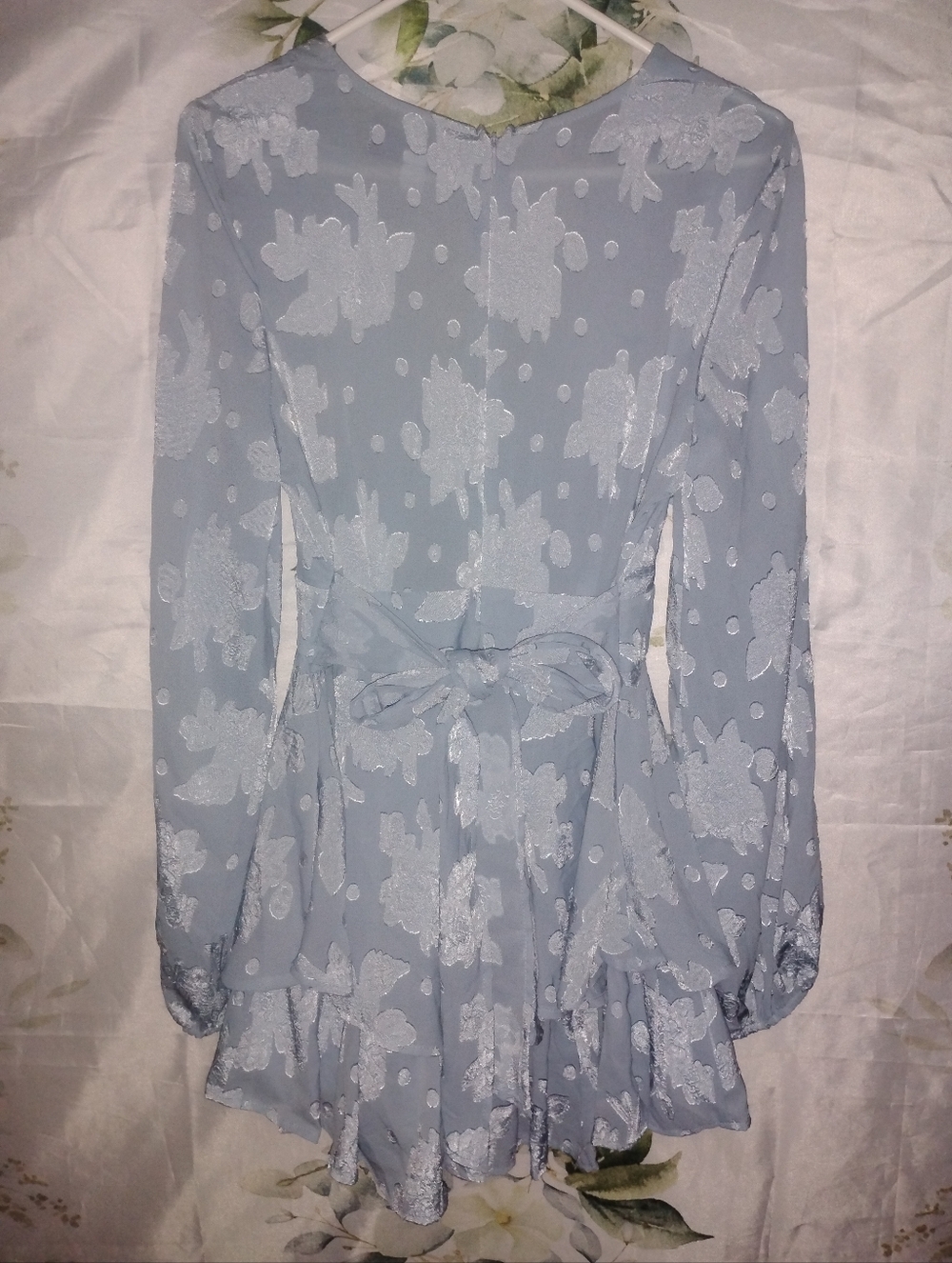 ($3Bundled) Blue Floral Romper